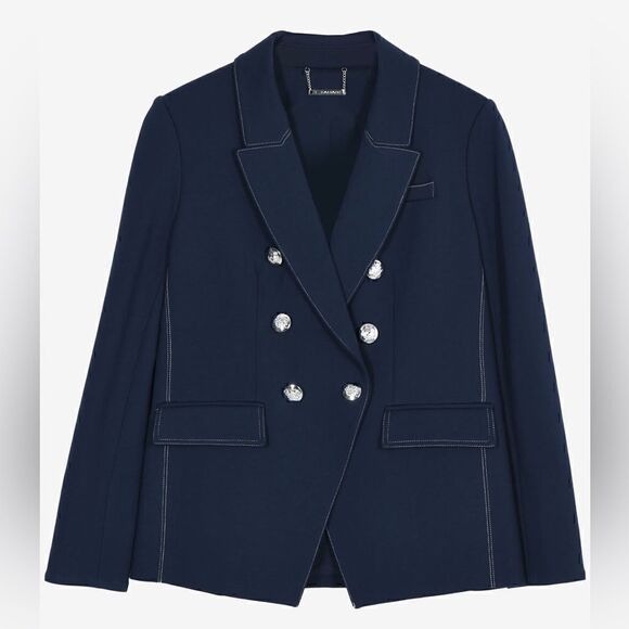 Sharp Navy Tahari Blazer - Picture 4 of 5